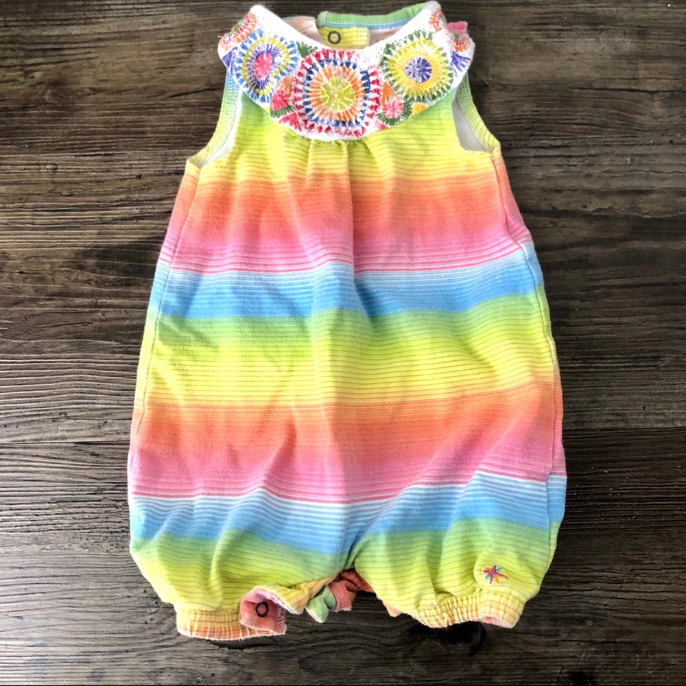 Toys R Us 9Mos.‎ Rainbow Sleeveless Onesie Romper
